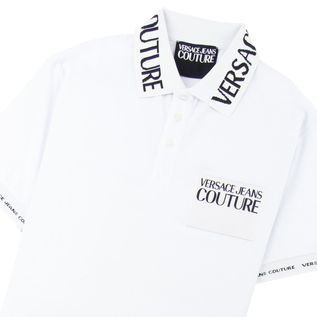 Versace Jeans Couture Slim-fit Cotton-pique Polo White