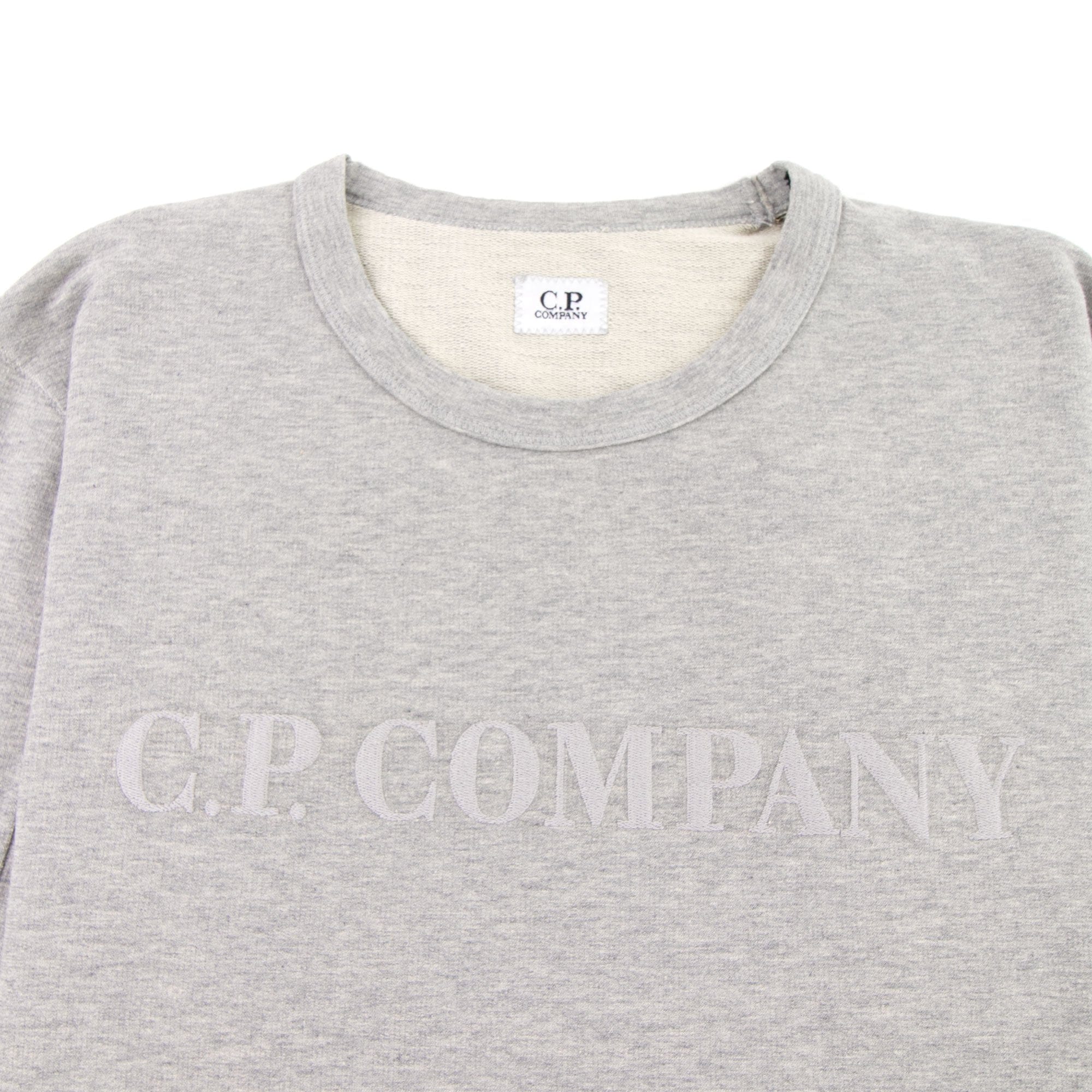 CP Company Light Fleece Chest Embroidered Sweatshirt Grey M93