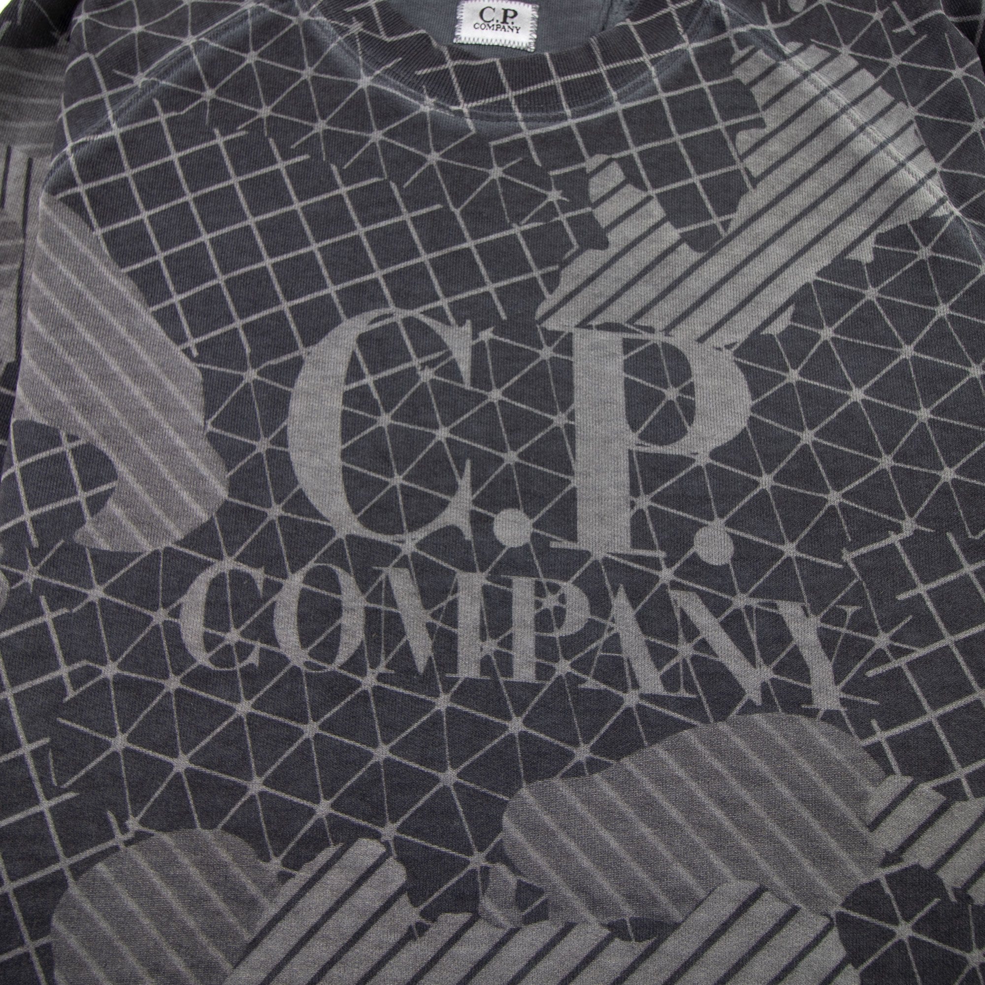CP Company Lasered Fleece Woodland Camo Sweatshirt Ebony 979