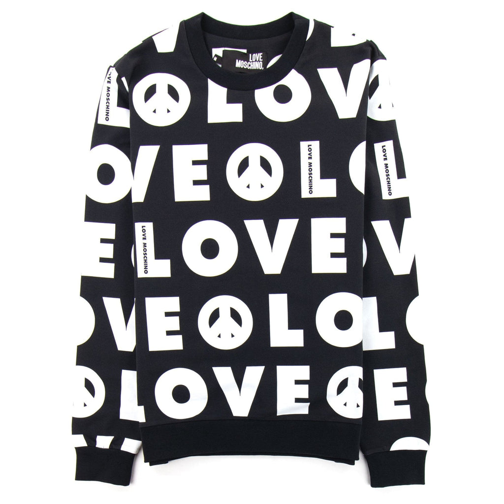 Love Moschino All Over Logo Jumper Black