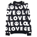 Love Moschino All Over Logo Jumper Black