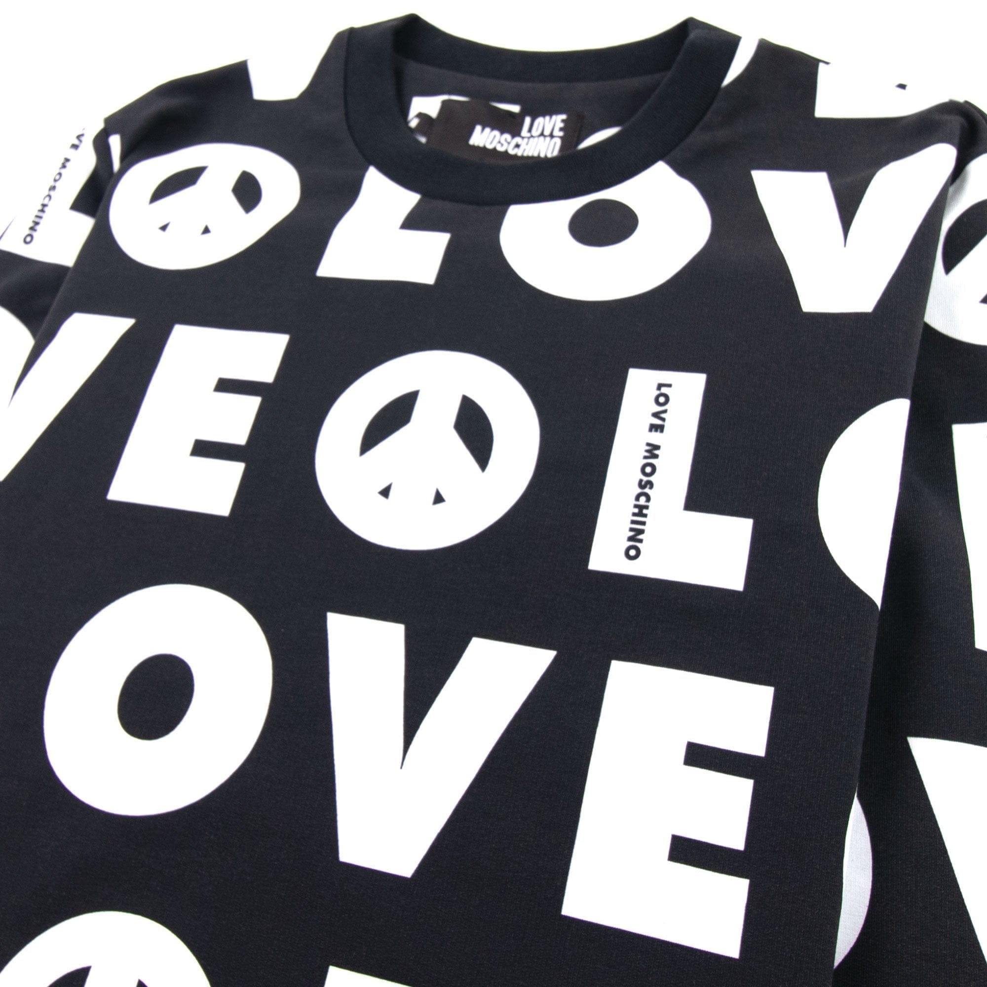 Love Moschino All Over Logo Jumper Black