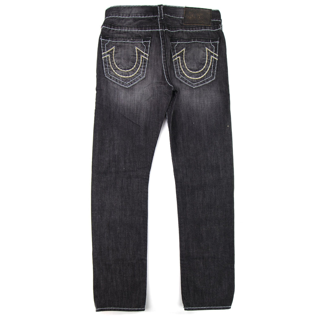 True Religion Geno Stitch Logo Jean Grey Black