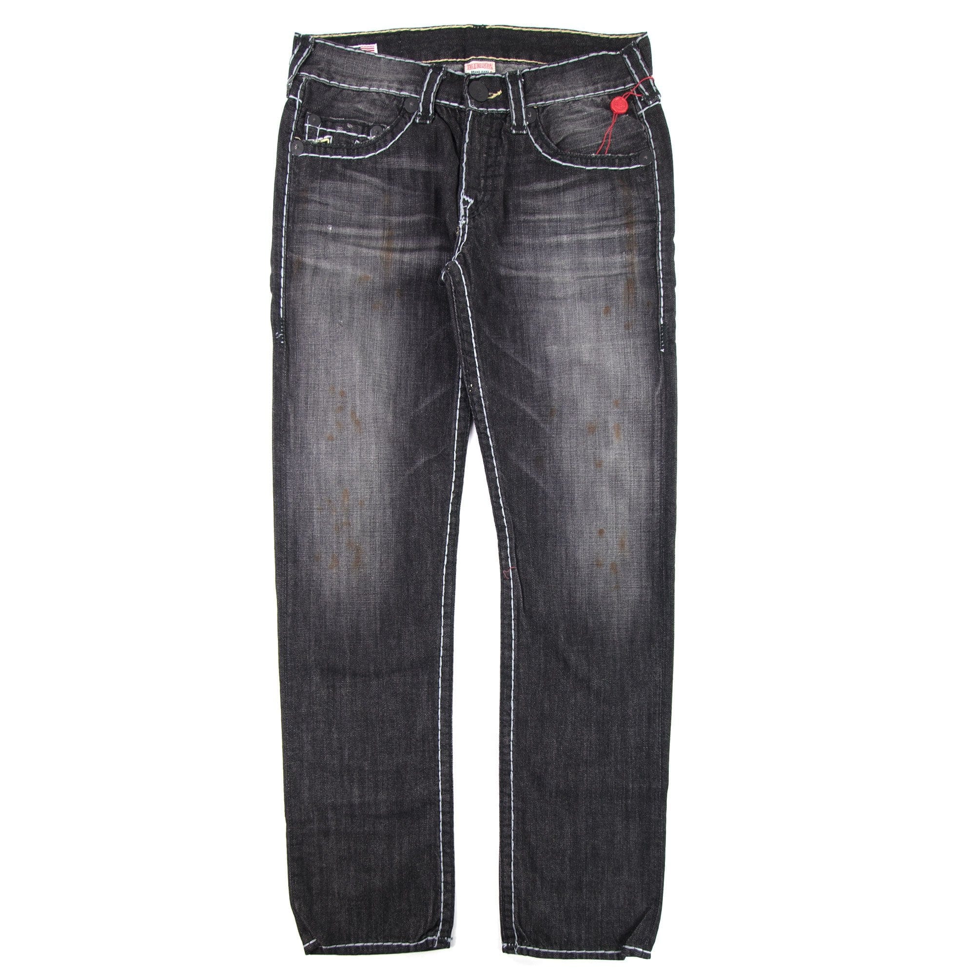 True Religion Geno Stitch Logo Jean Grey Black