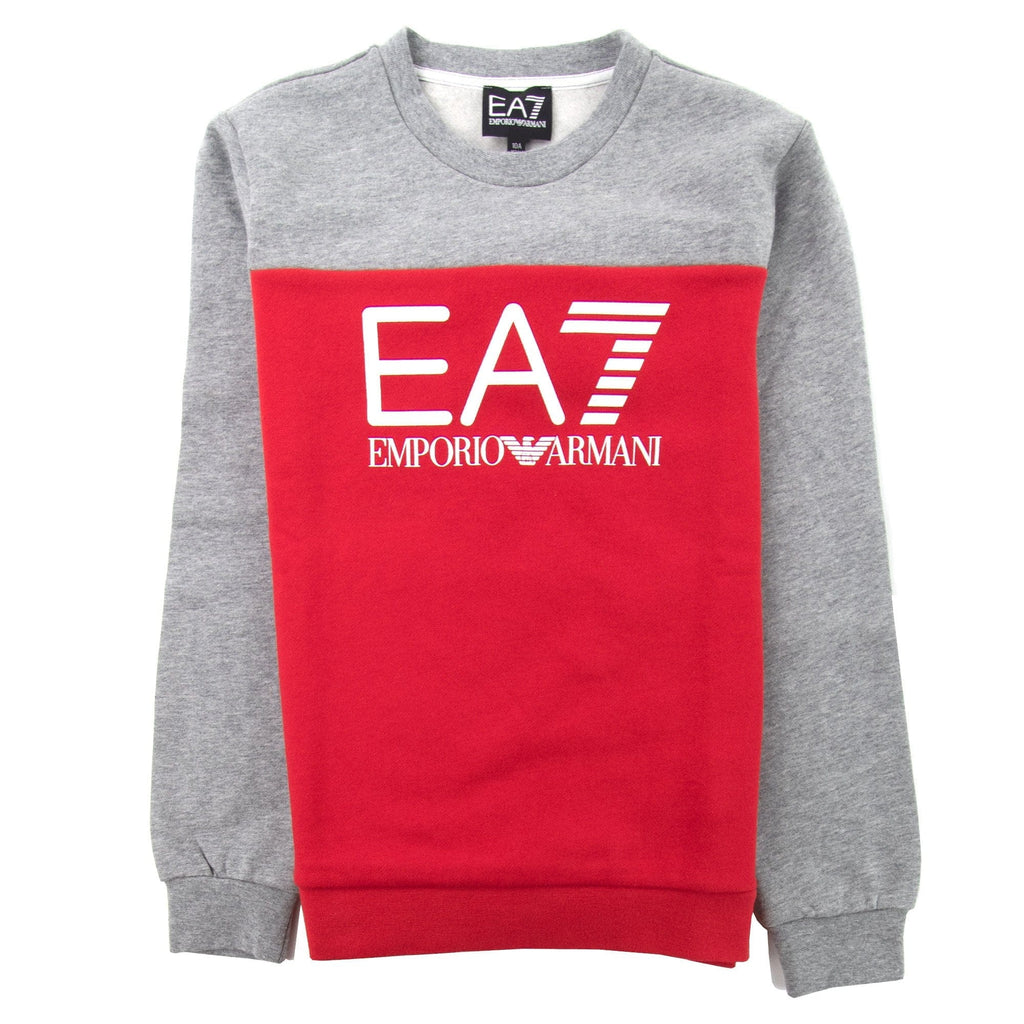 EA7 Junior Block S/S Red/Grey