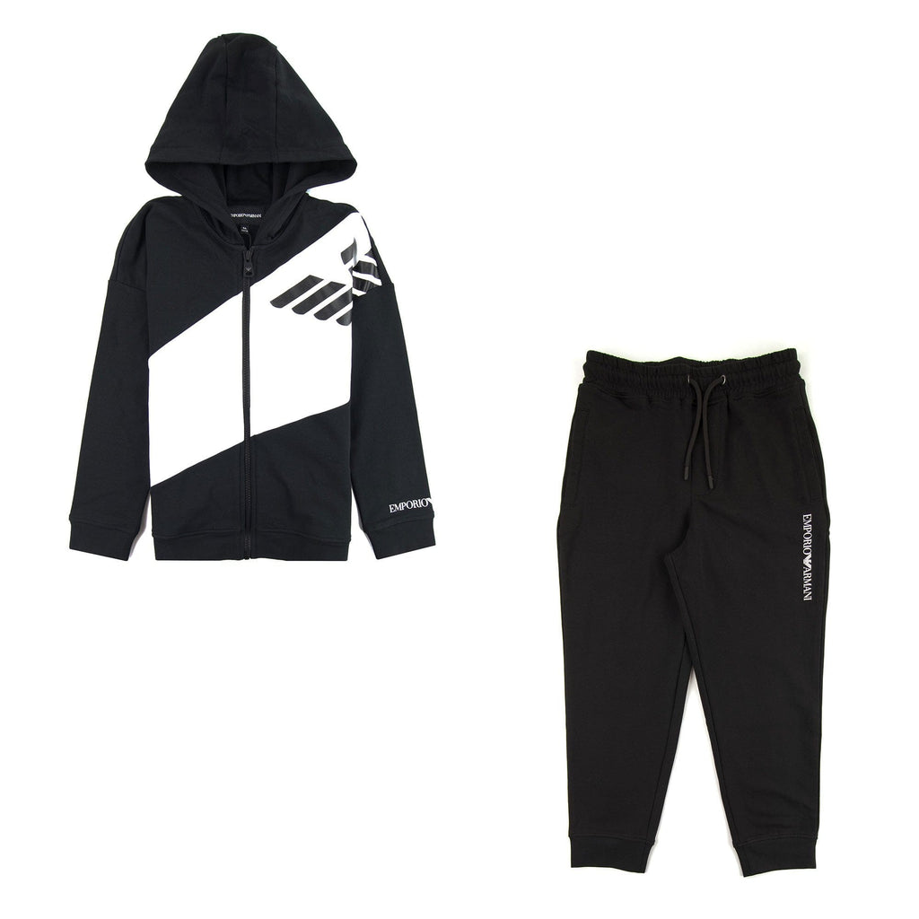 Emporio Armani Jnr Logo Full Tracksuit Nero