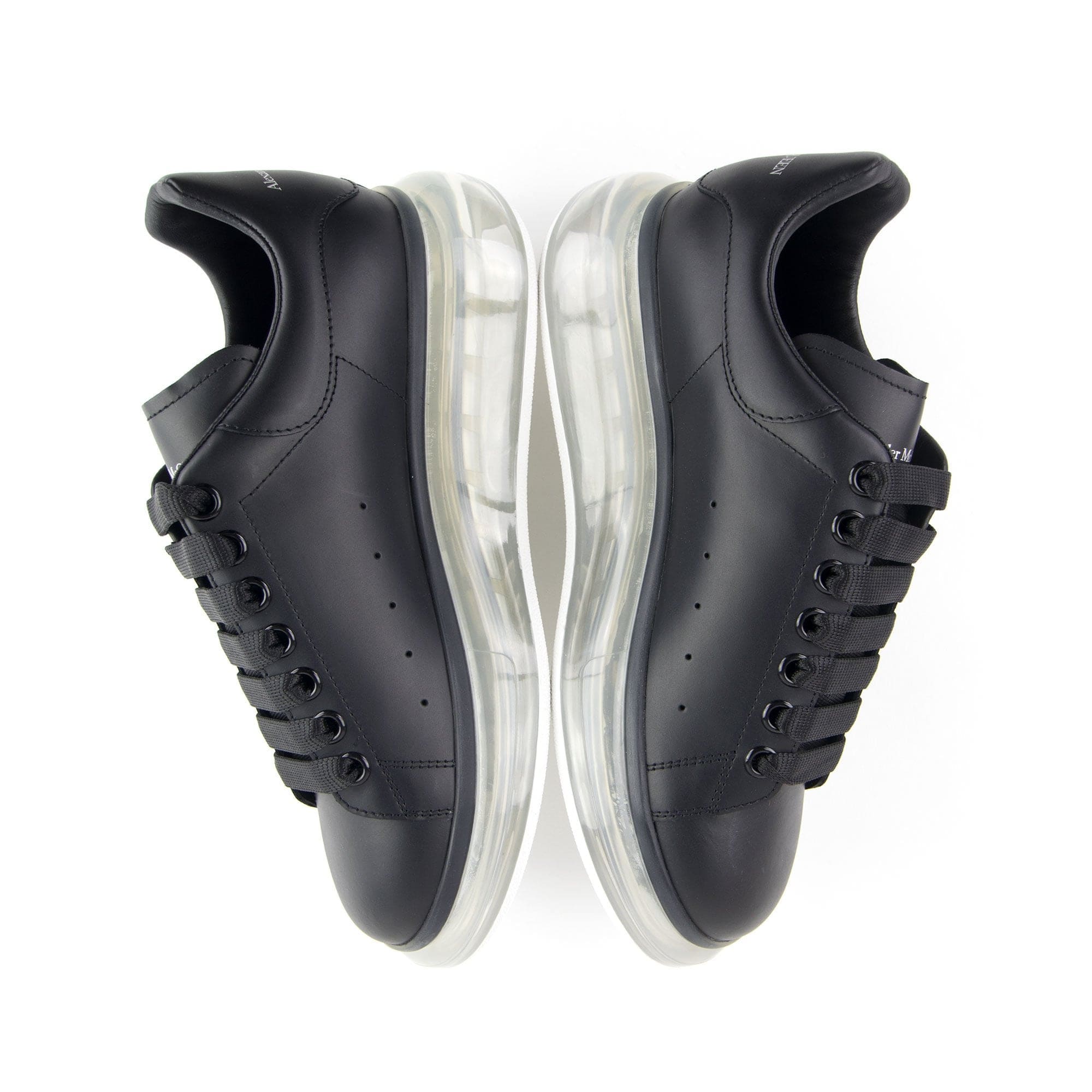 Alexander McQueen Exaggerated Transparent Sole Sneakers Black 1070