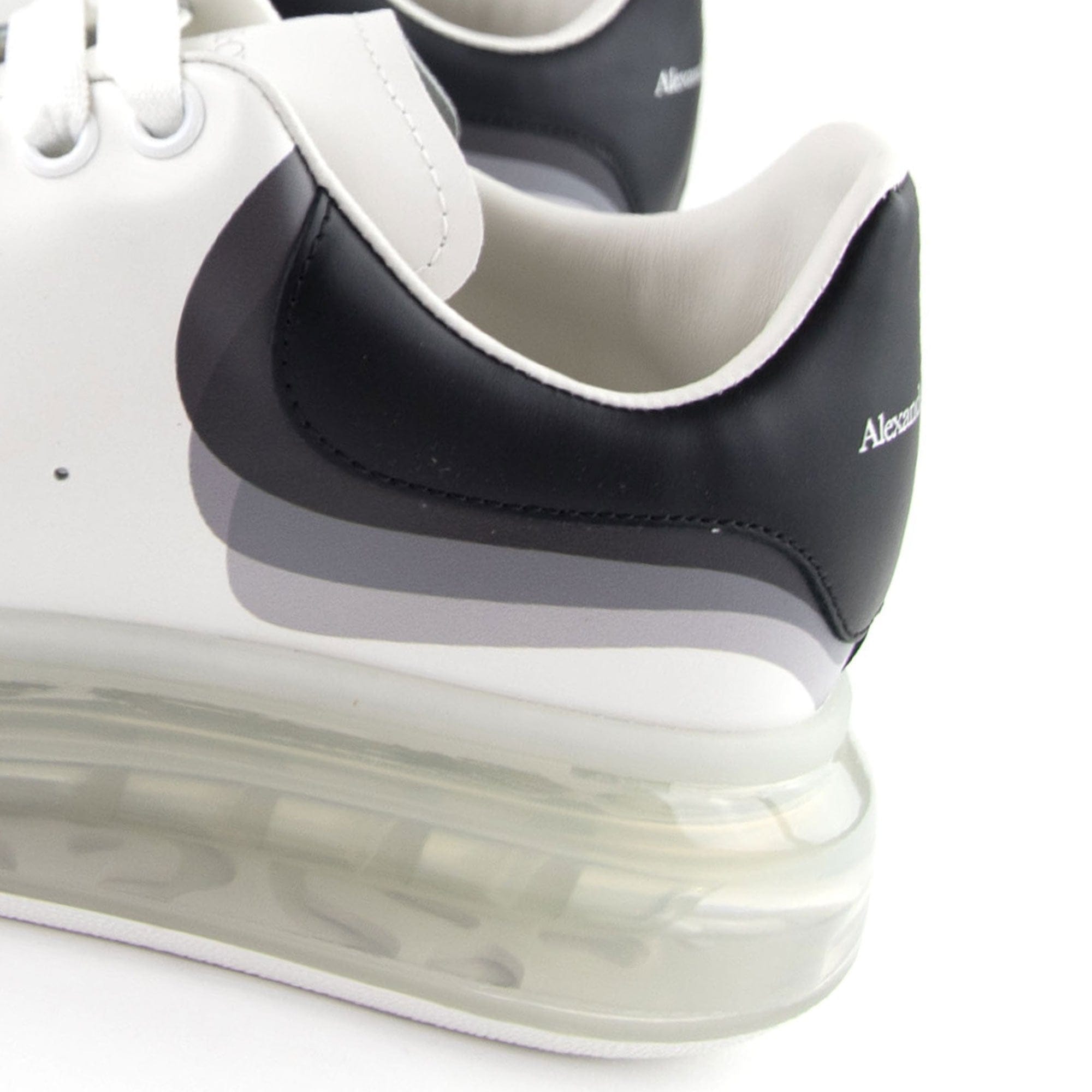 Alexander McQueen Exaggerated Transparent Sole Layered Print Sneaker White 9061