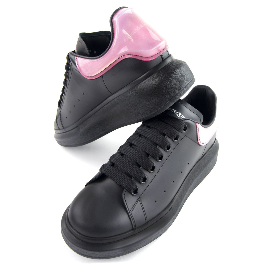 Alexander McQueen Exaggerated Sole Transparent Heel Sneakers Black/Fuchsia 1085