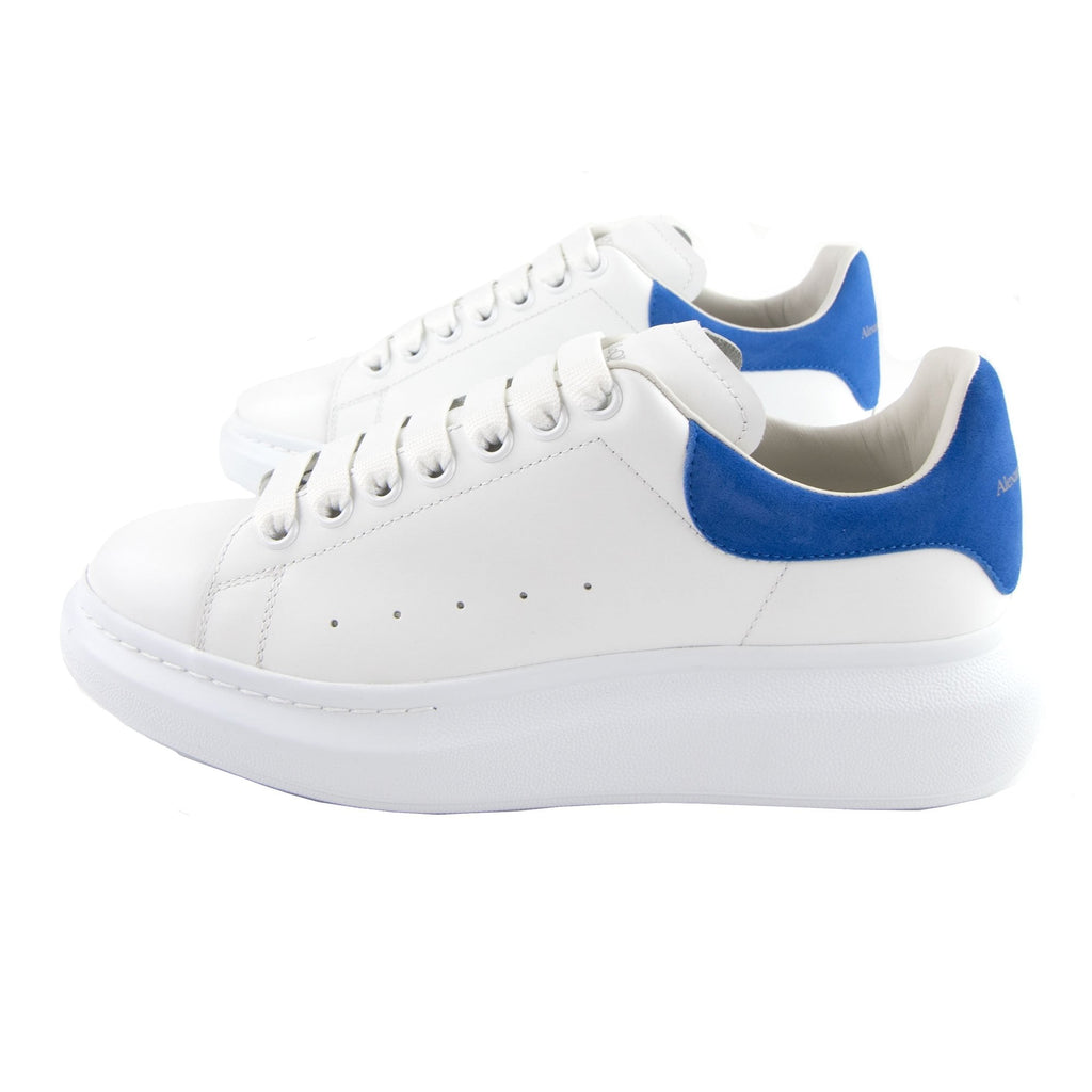 Alexander McQueen Exaggerated Sole Leather Sneakers White/Electric Blue