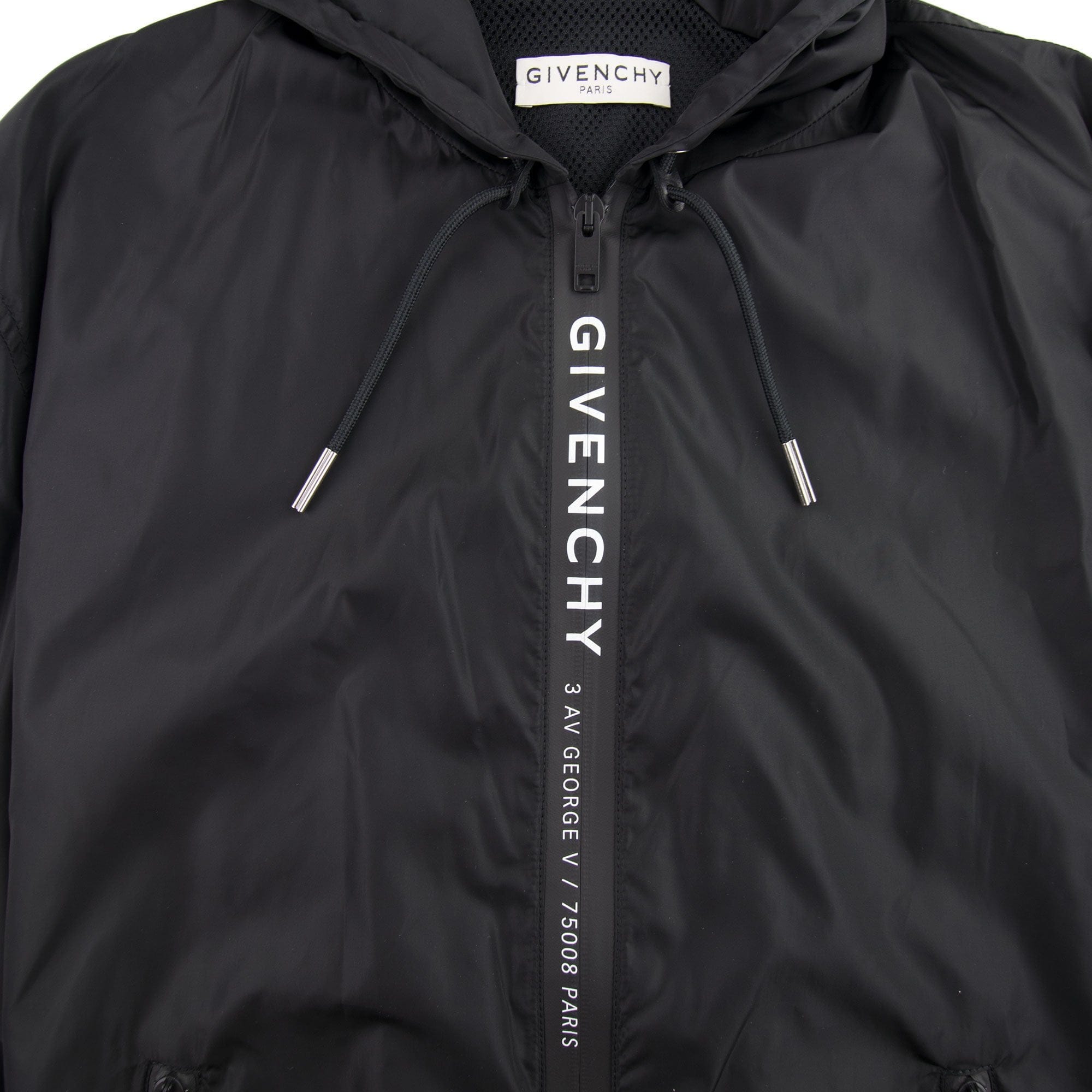 Givenchy 3 AV George V Windbreaker Jacket Black