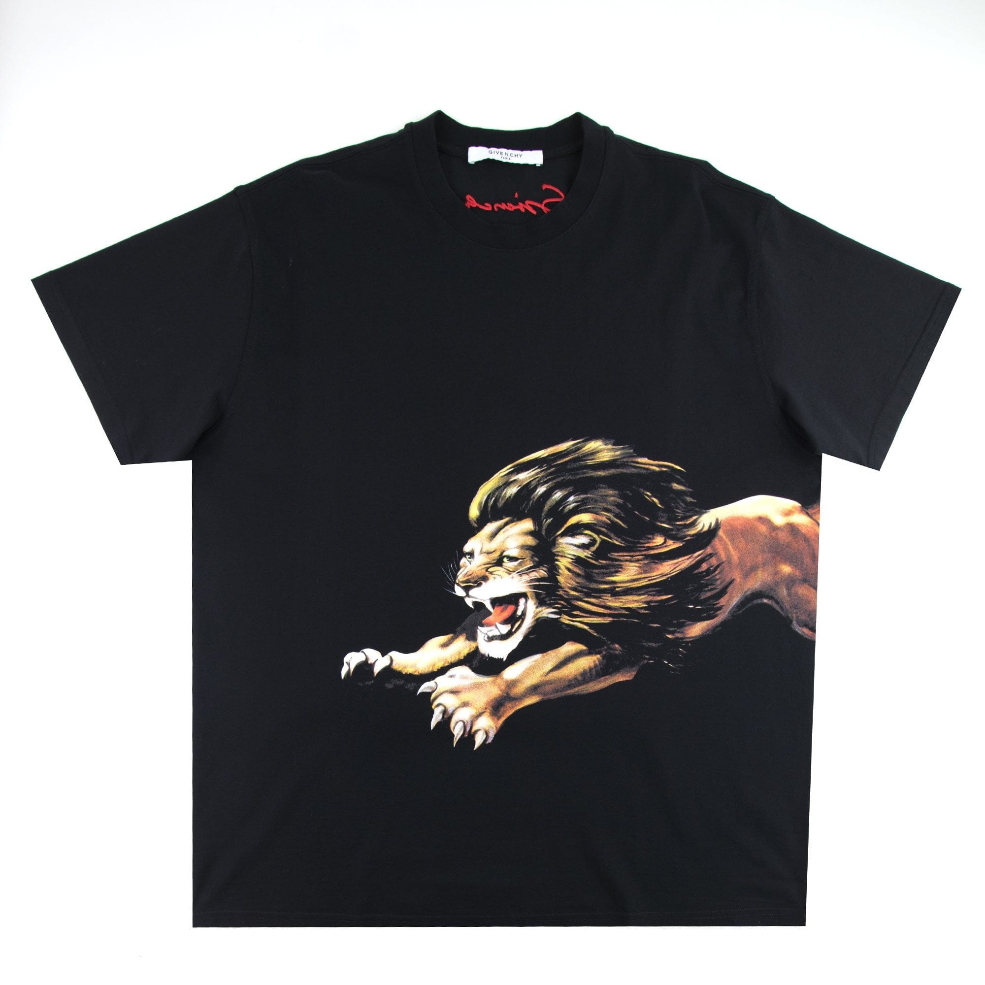 Givenchy Lion Print Oversized Fit T-shirt Black