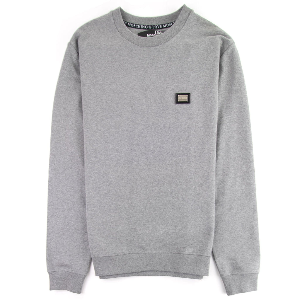 Moschino Sweater Plaque Grey