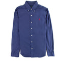Polo Ralph Lauren Slim Fit Button Collar Long Sleeve Shirt Classic Navy