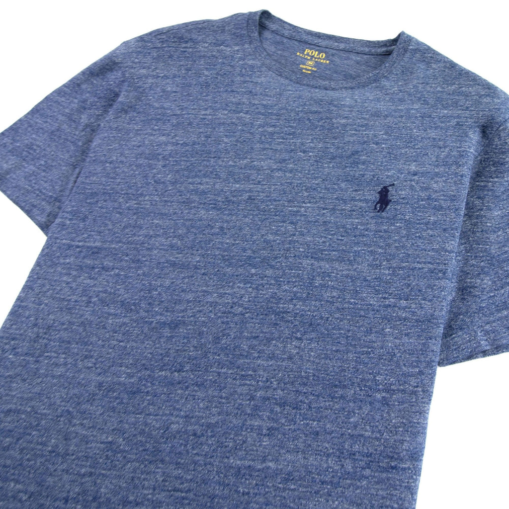Polo Ralph Lauren Custom Fit Crew Short Sleve Tshirt Blue Marl
