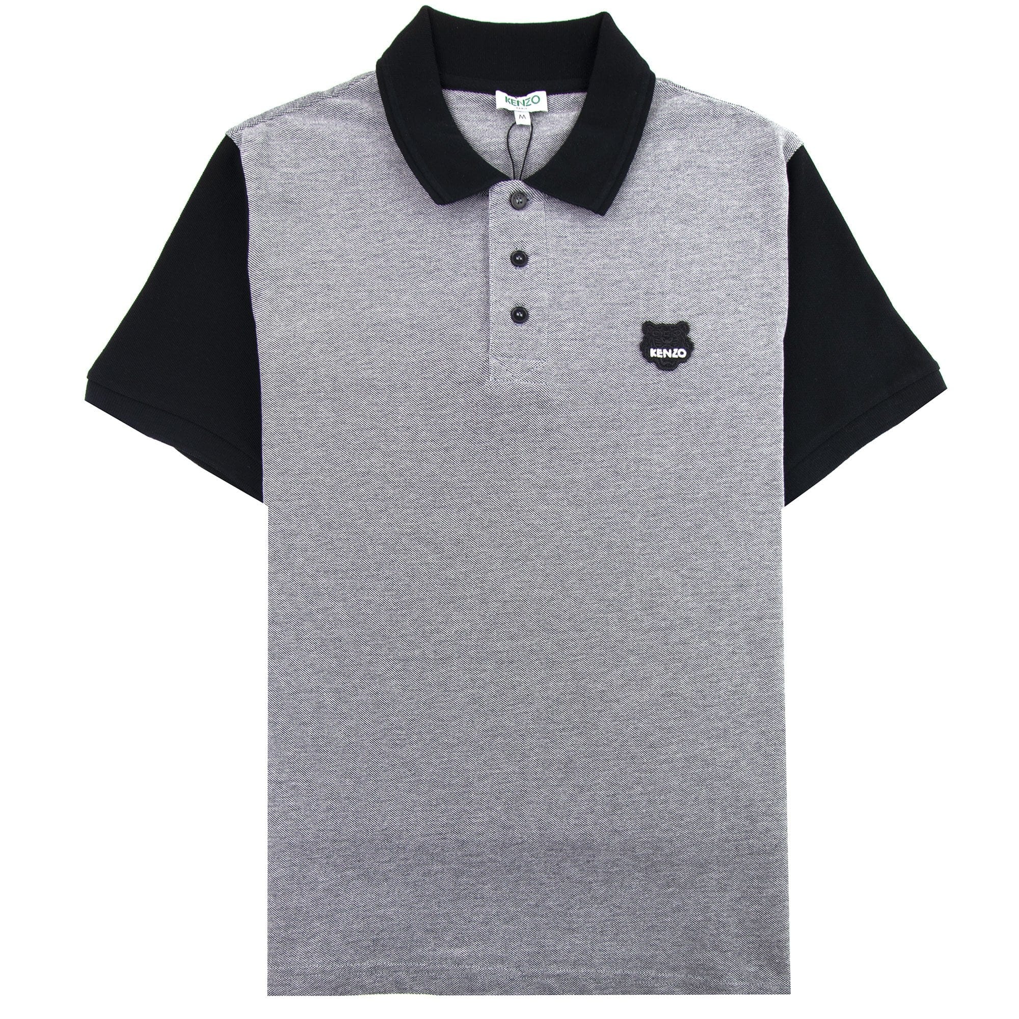Kenzo Fitted Tiger Polo Shirt Grey