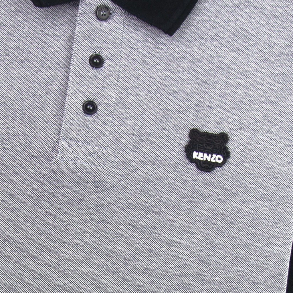 Kenzo Fitted Tiger Polo Shirt Grey