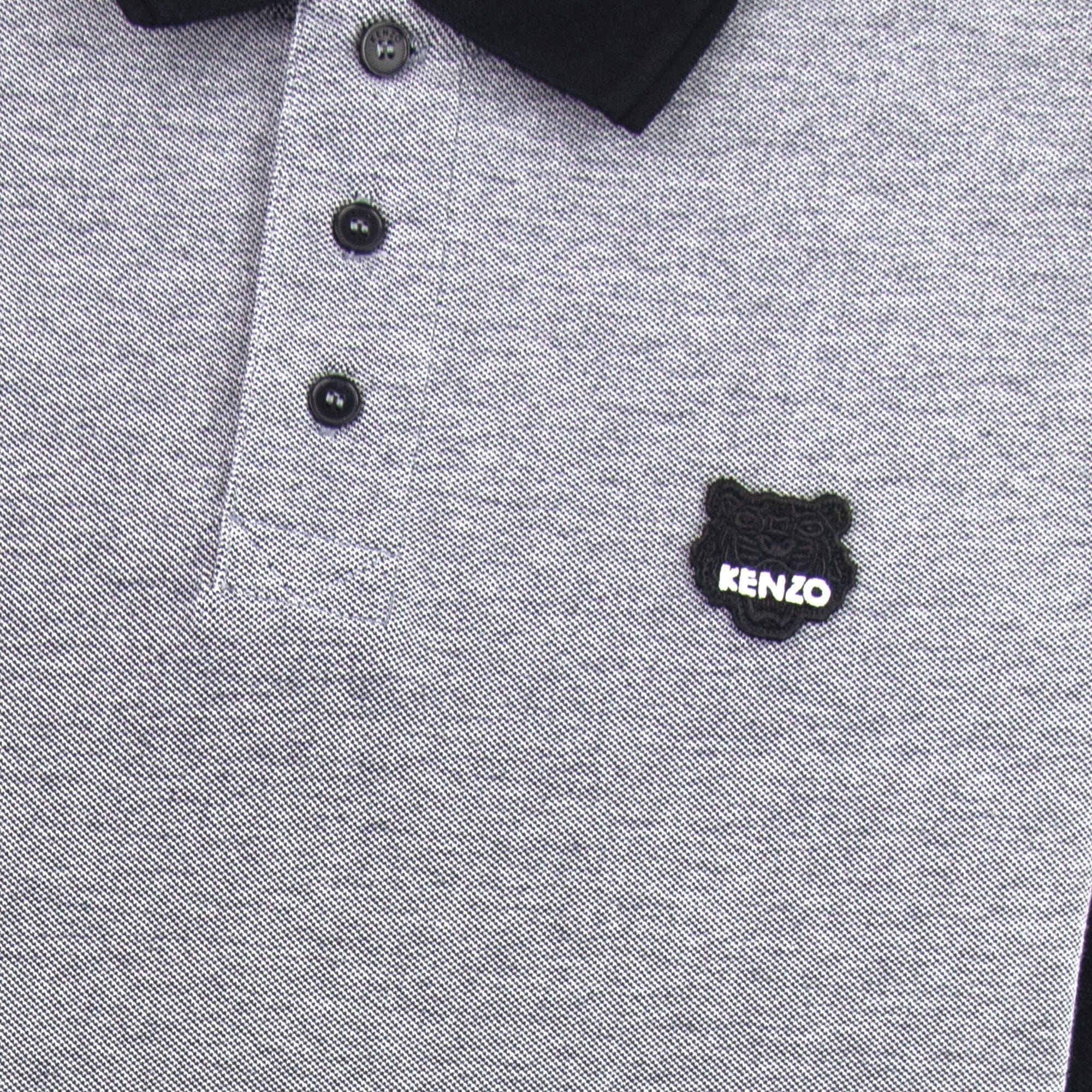 Kenzo Fitted Tiger Polo Shirt Grey