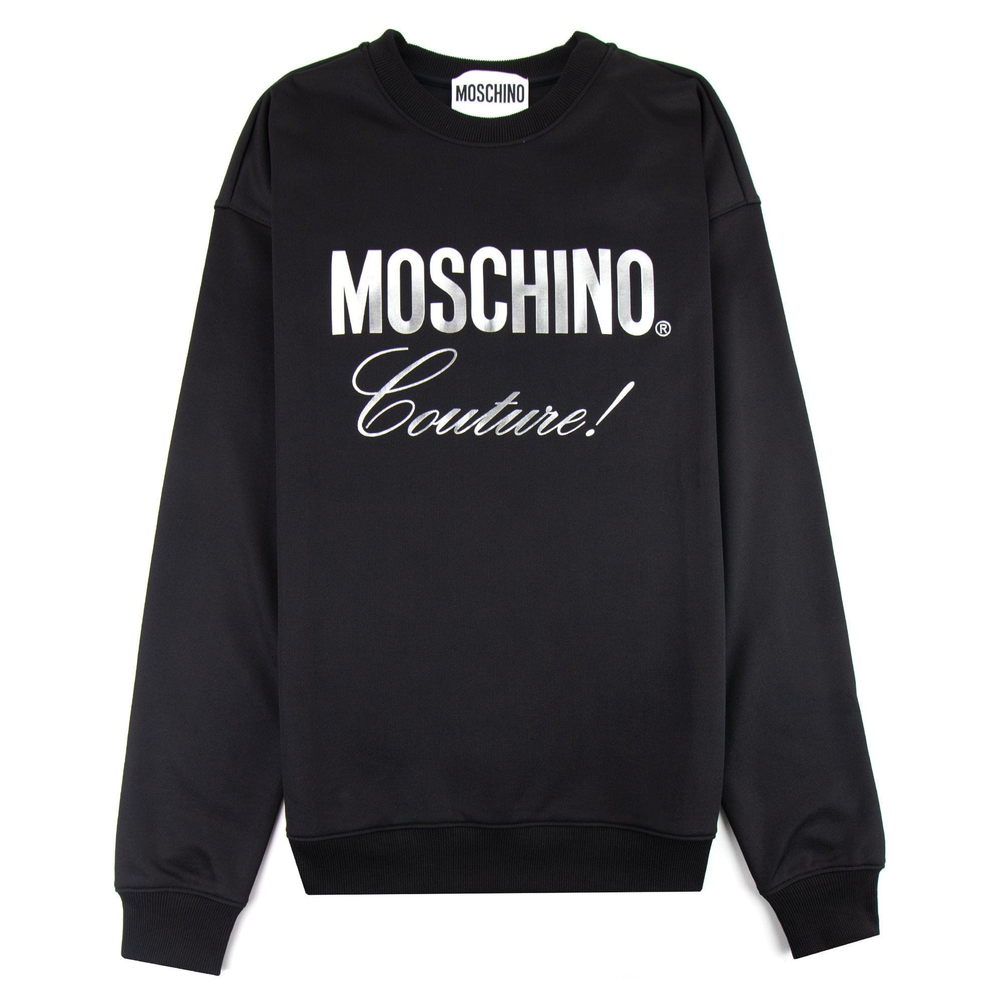 Moschino Couture Silver Logo Sweatshirt Black