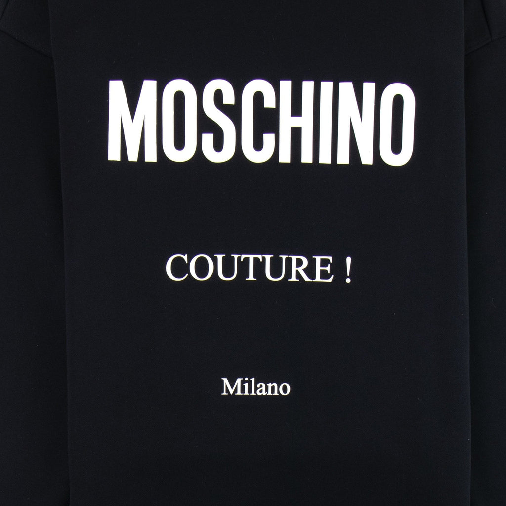 Moschino Couture Cotton Sweatshirt With Logo Black