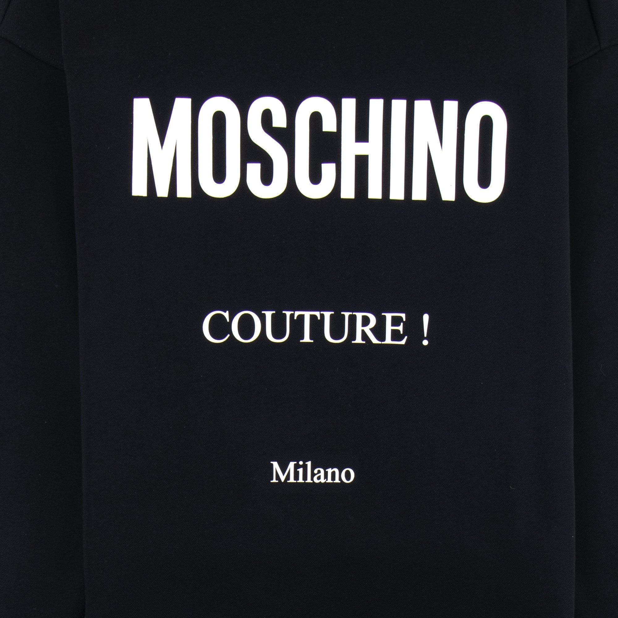 Moschino Couture Cotton Sweatshirt With Logo Black