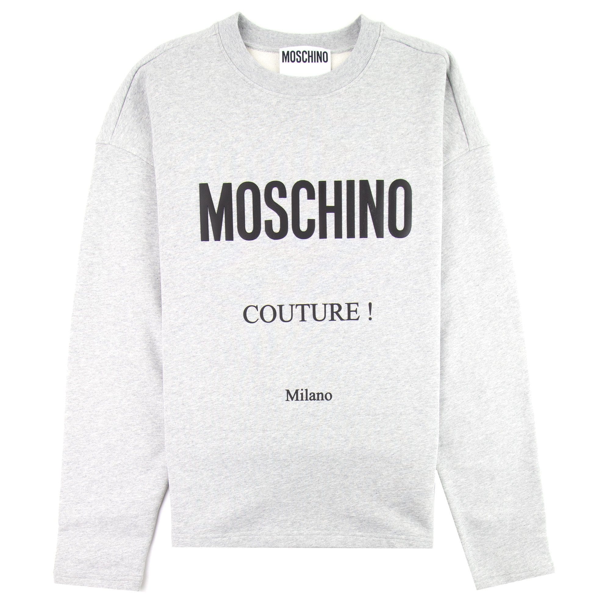 Moschino Couture Cotton Sweatshirt With Logo Grey