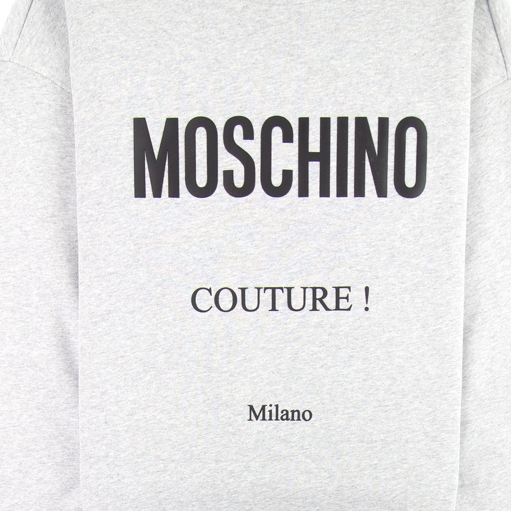 Moschino Couture Cotton Sweatshirt With Logo Grey