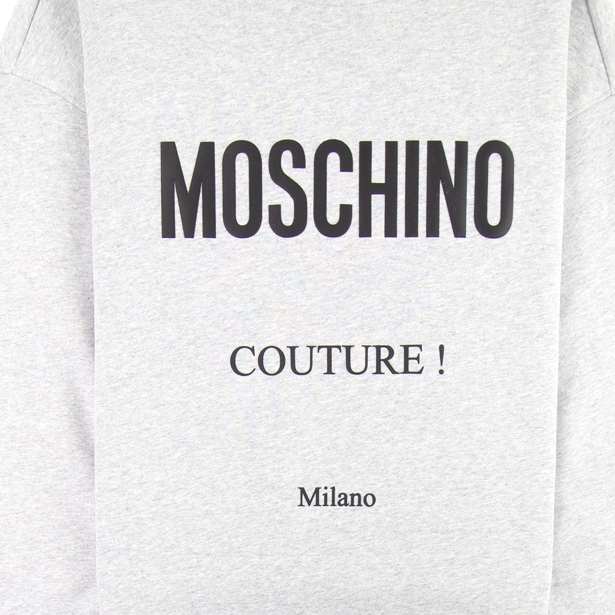 Moschino Couture Cotton Sweatshirt With Logo Grey