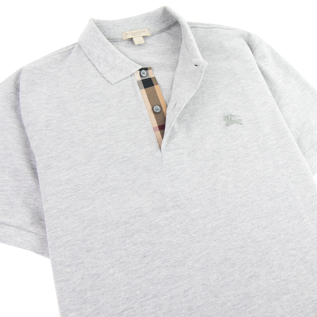 Burberry Oxford Short Sleeve Polo Light Grey
