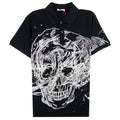 Alexander McQueen Skull Printed Piquet Polo Shirt Black