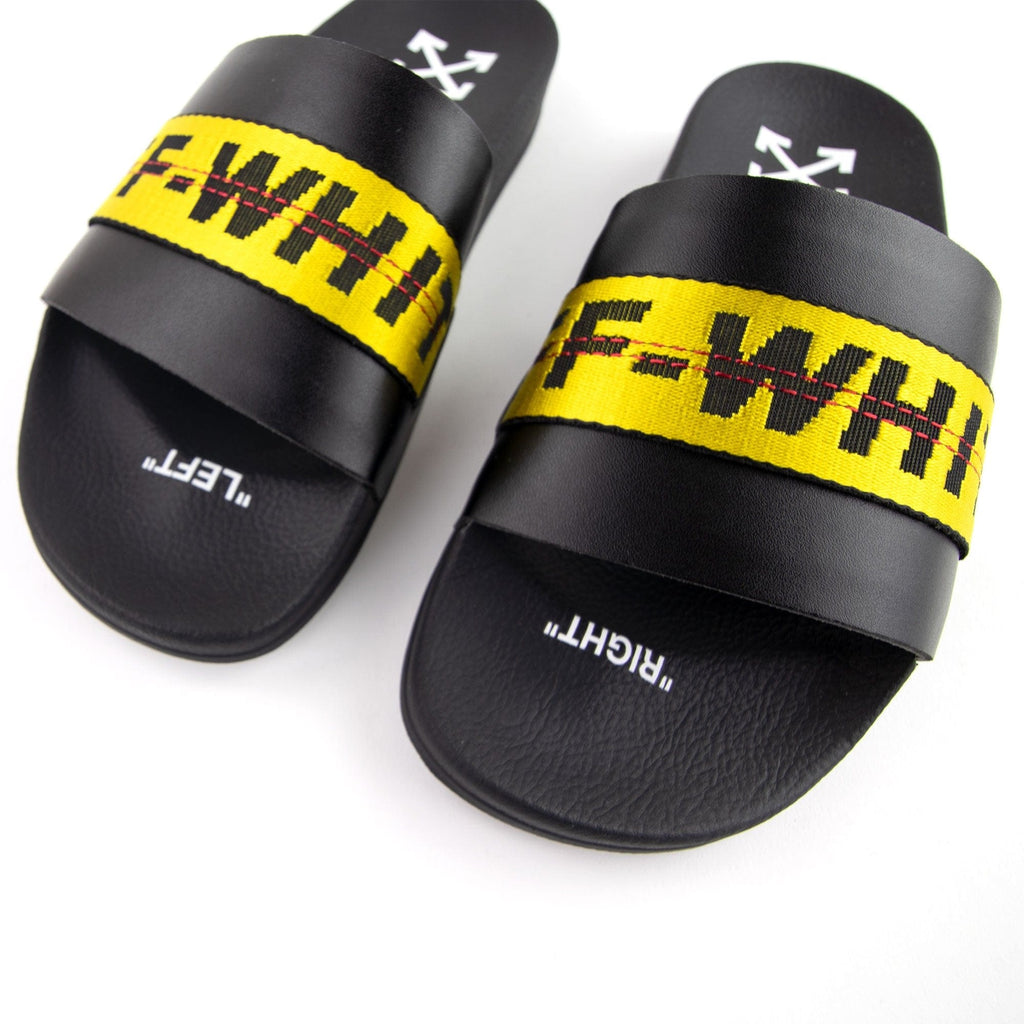 Off White Industrial Sliders Black