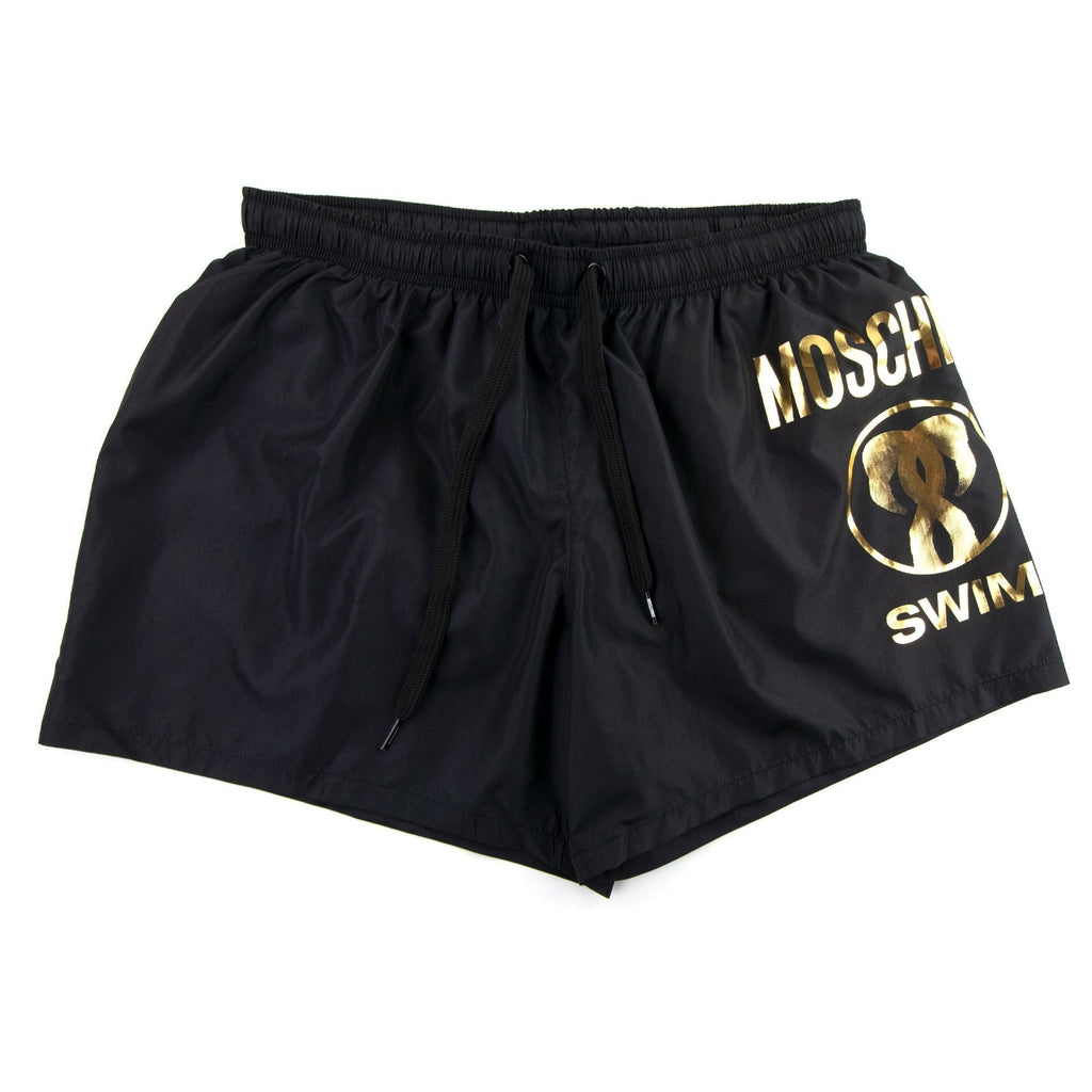 Moschino Underwear Swim Gold Foil Trunks Black