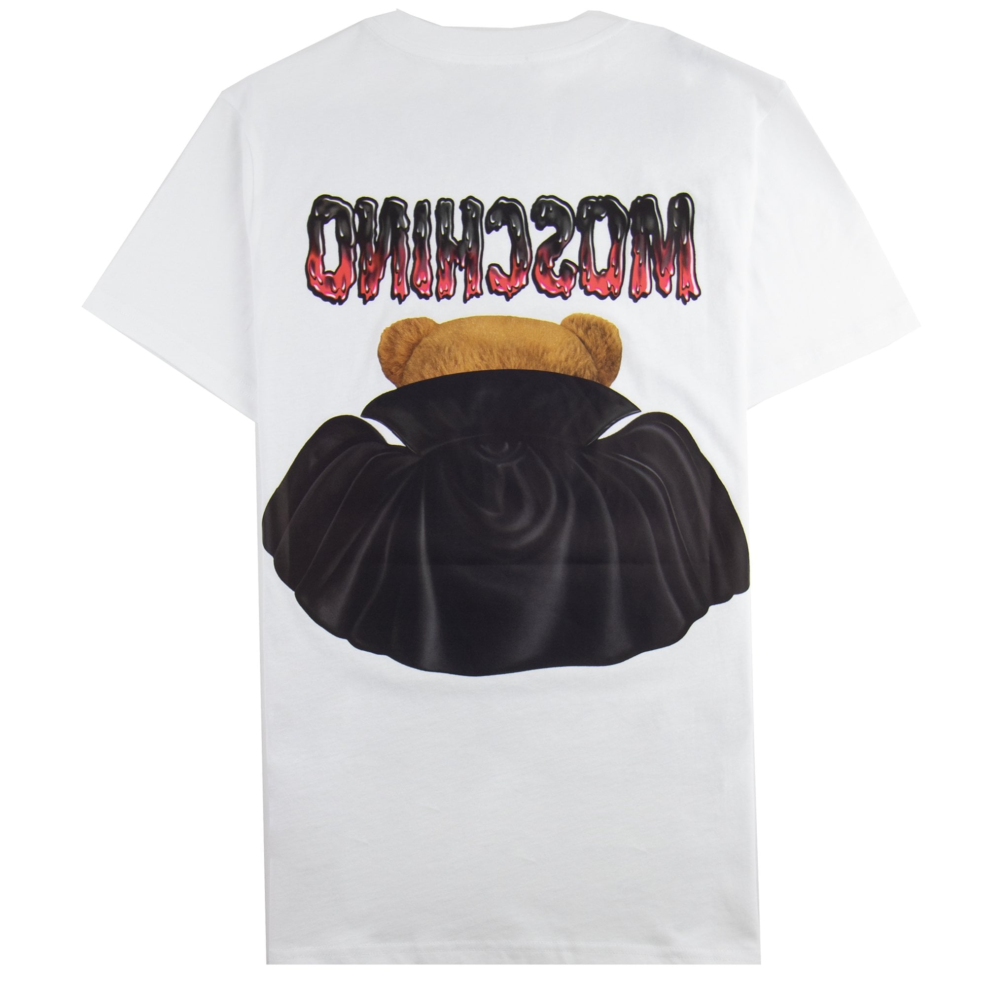 Moschino Couture Jersey T-shirt Bat Teddy Bear White