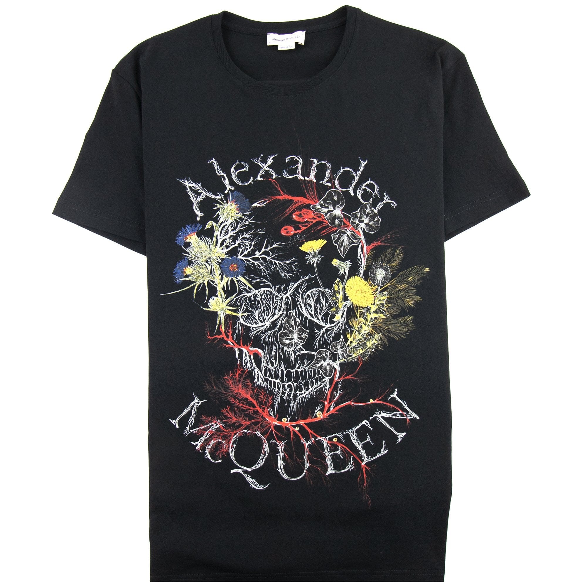 Alexander McQueen Glowing Botanical Skull T-shirt Black