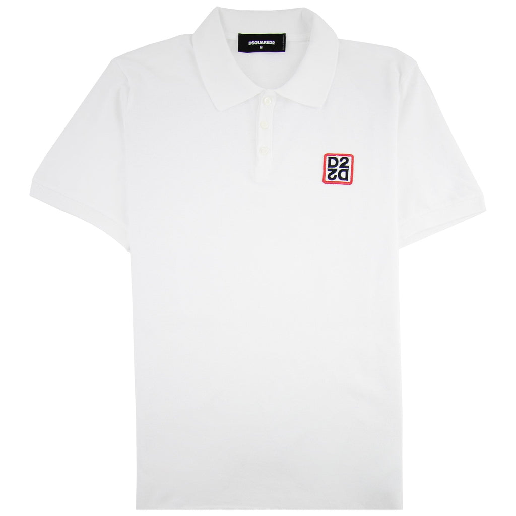 Dsquared2 Mirrored D2 Polo Shirt White