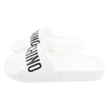 Moschino Couture Pool Slides With Logo White