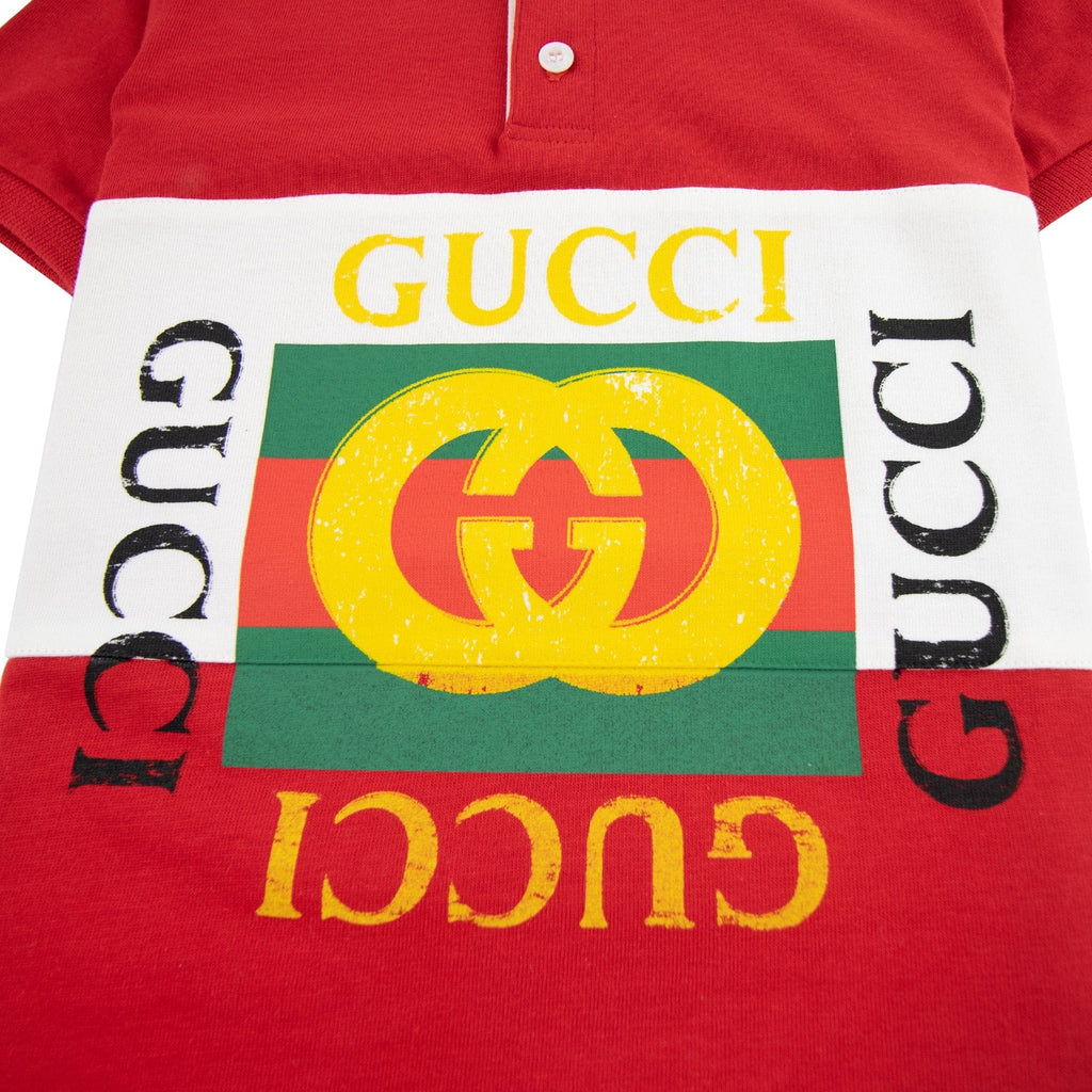 Gucci Junior Logo Polo Red