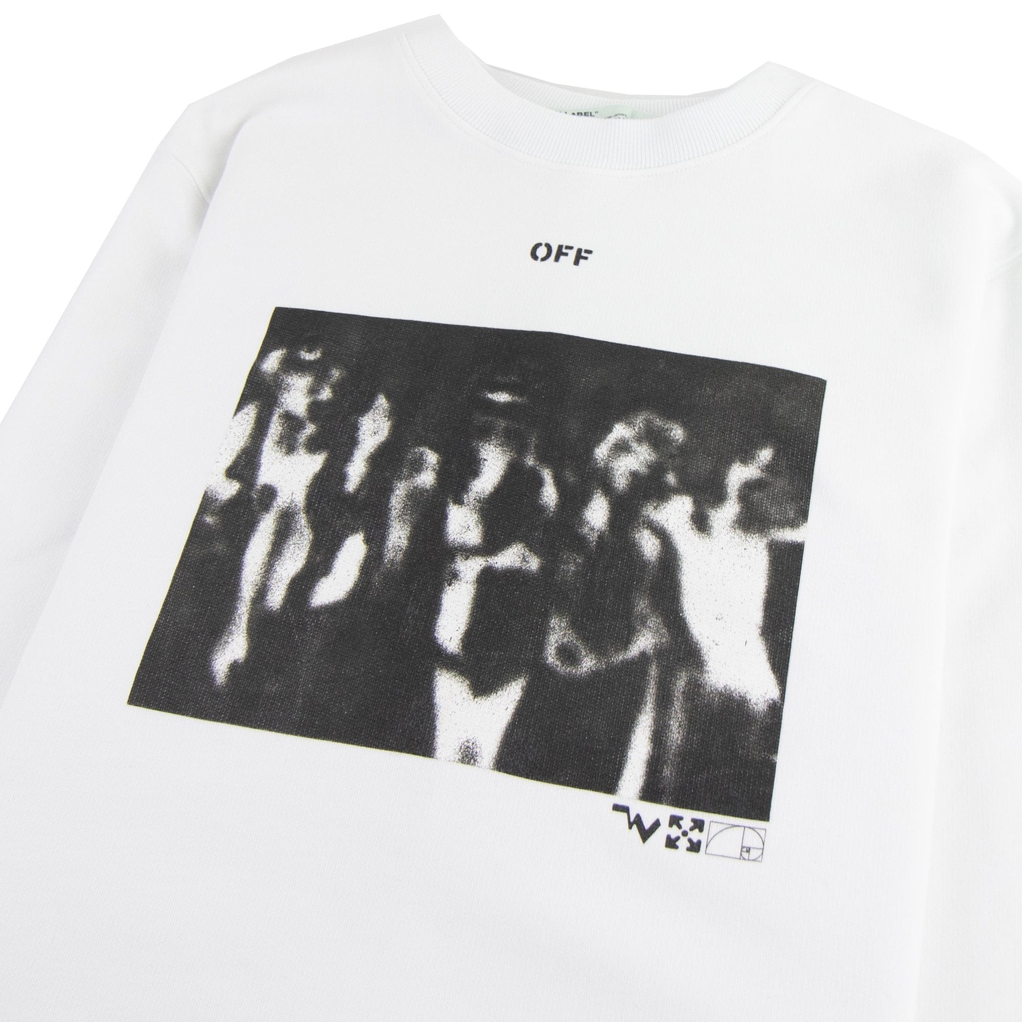 Off White Spray Paint Crewneck Sweatshirt White