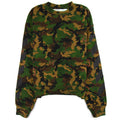 Off White Camouflage Oversized Crewneck Sweatshirt Camo