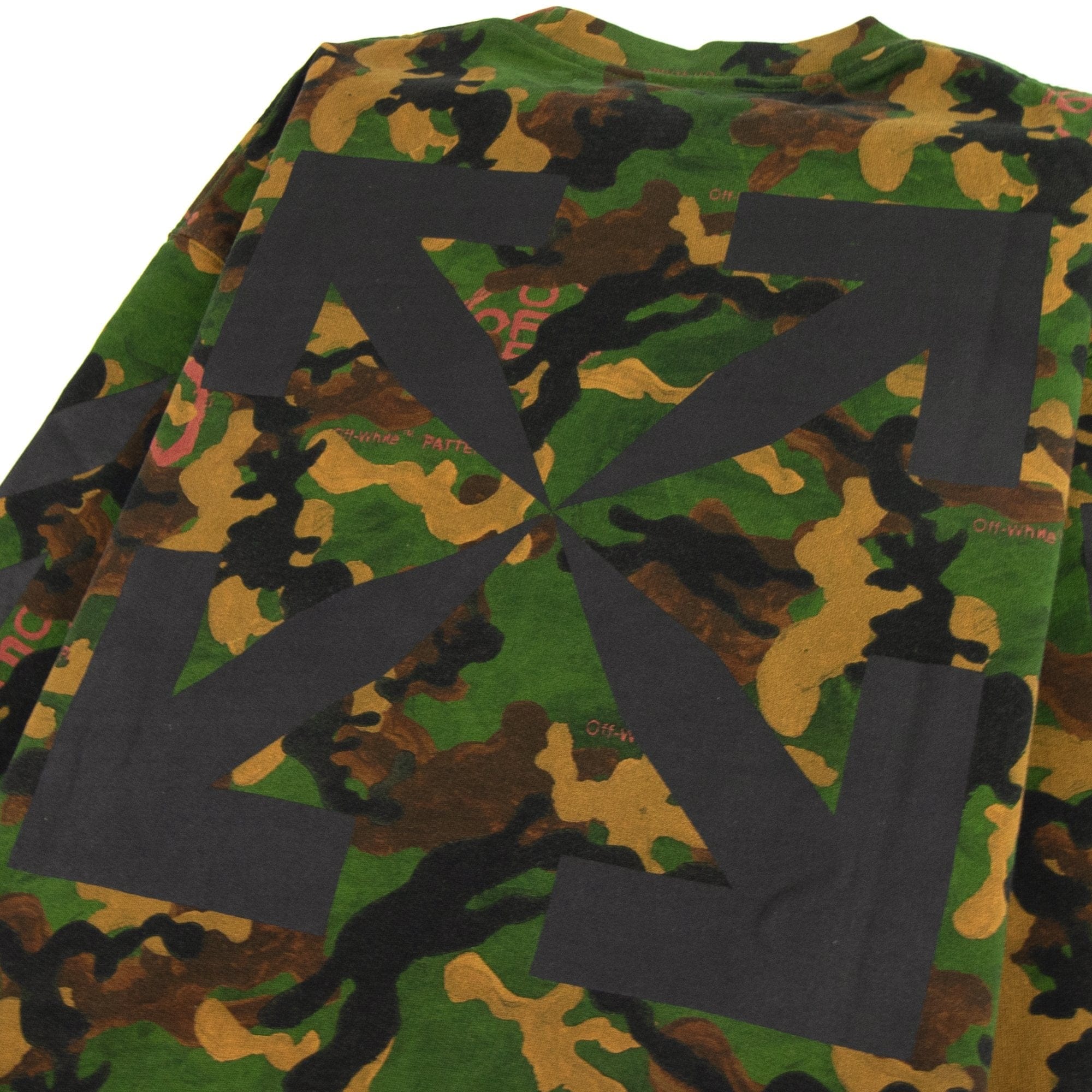 Off White Camouflage Oversized Crewneck Sweatshirt Camo