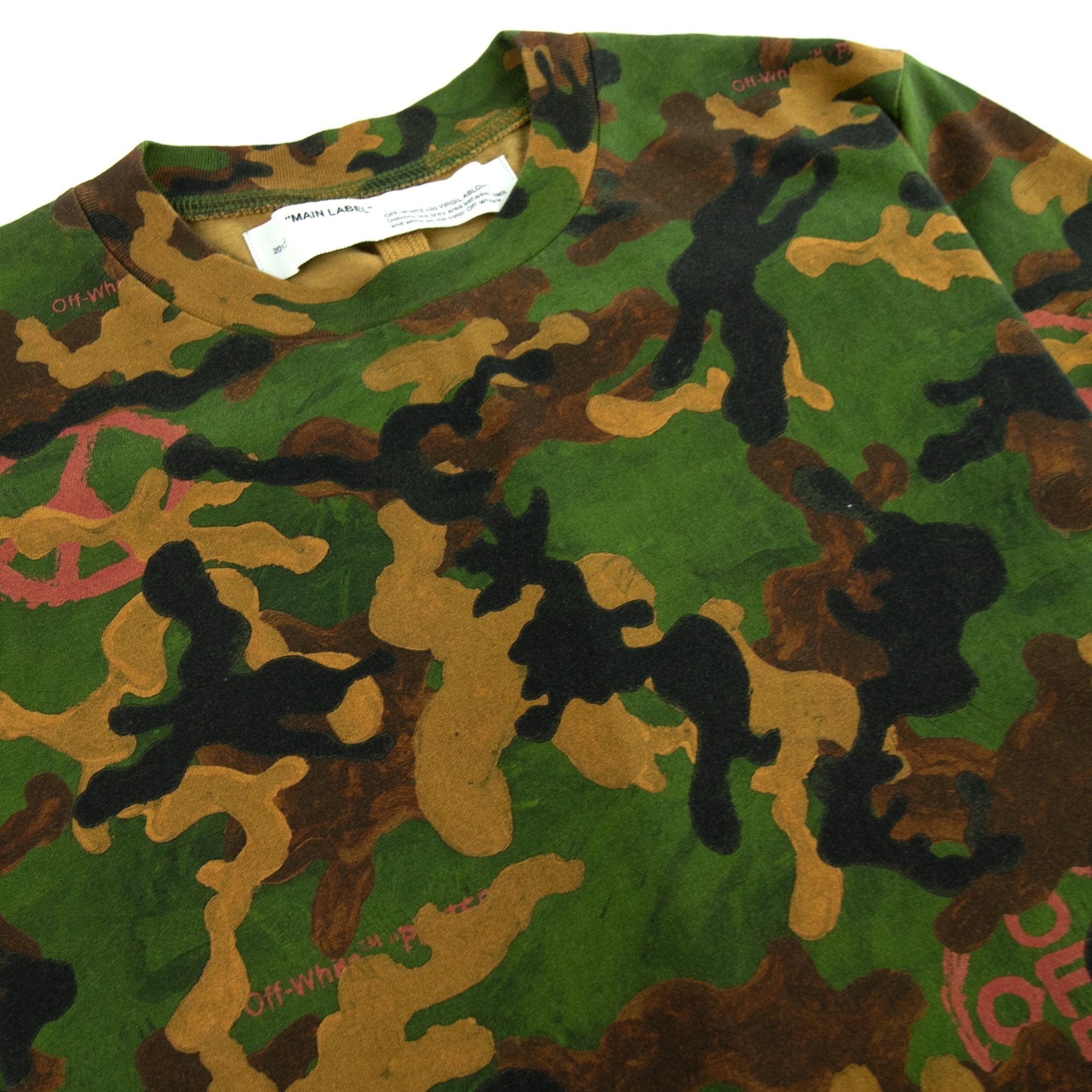 Off White Acrylic Camouflage S/s T Shirt Camo