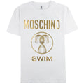 Moschino Swim Flamingo Print Stretch Jersey T-shirt White 0001