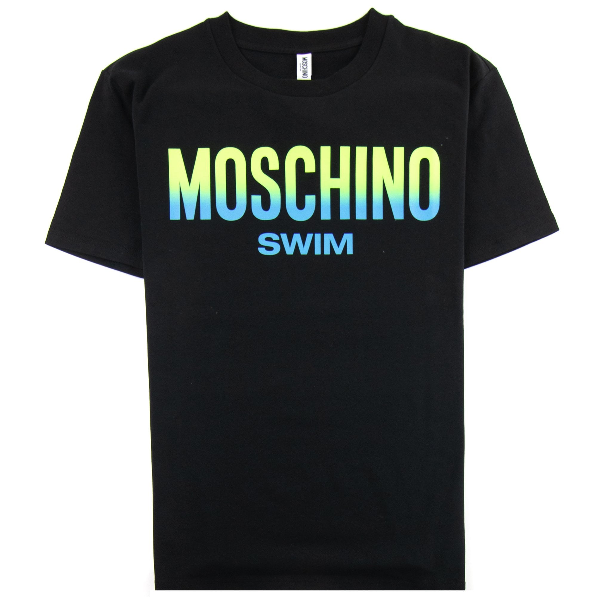 Moschino Swim Swim Logo Print T Shirt Black 0555