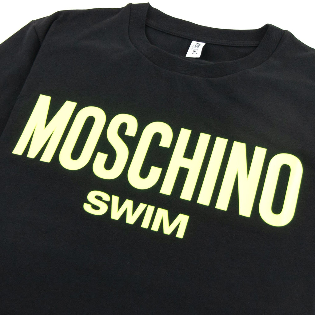 Moschino Swim Logo Print T Shirt Black 5026