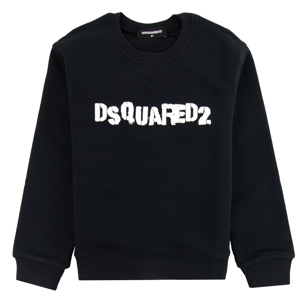 Dsquared2 Kids Stamped Logo Crewneck Sweatshirt Black