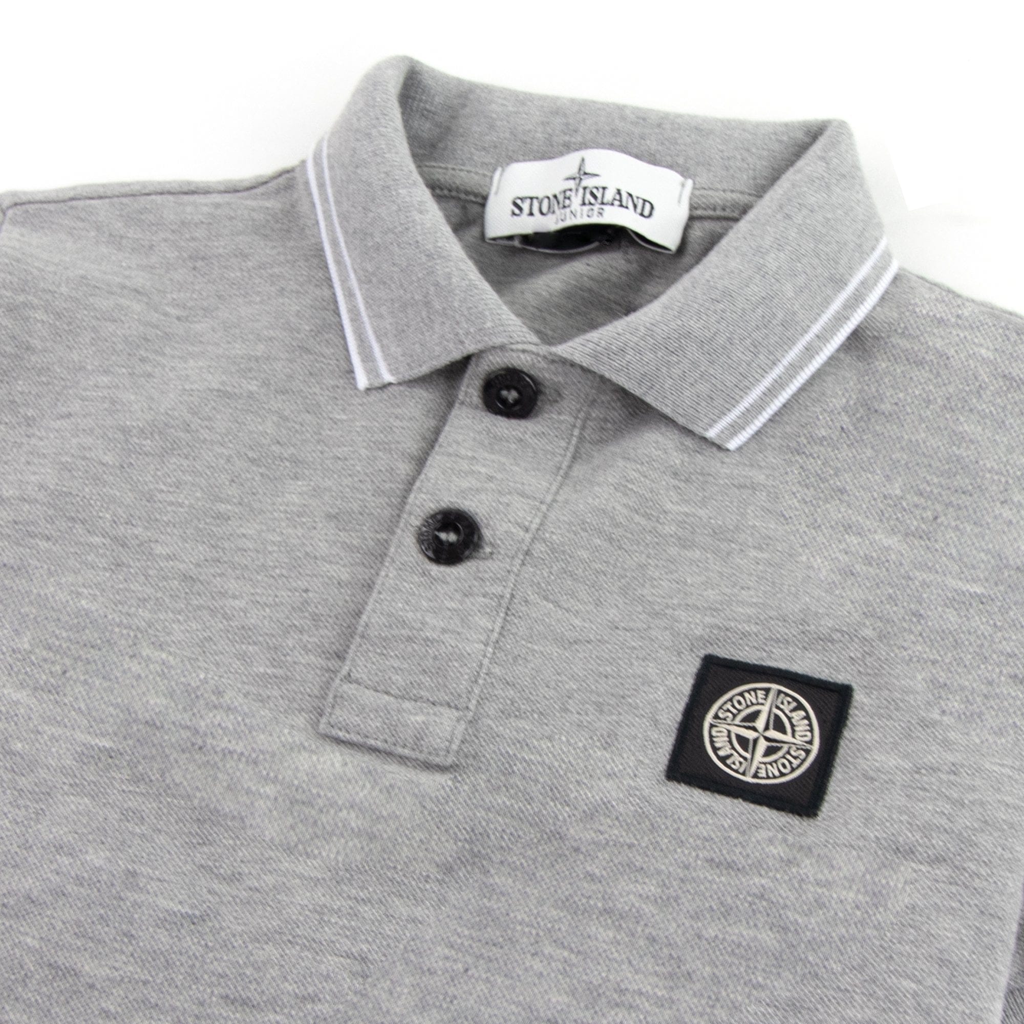 Stone Island Junior Polo S/S Kids Grey/white