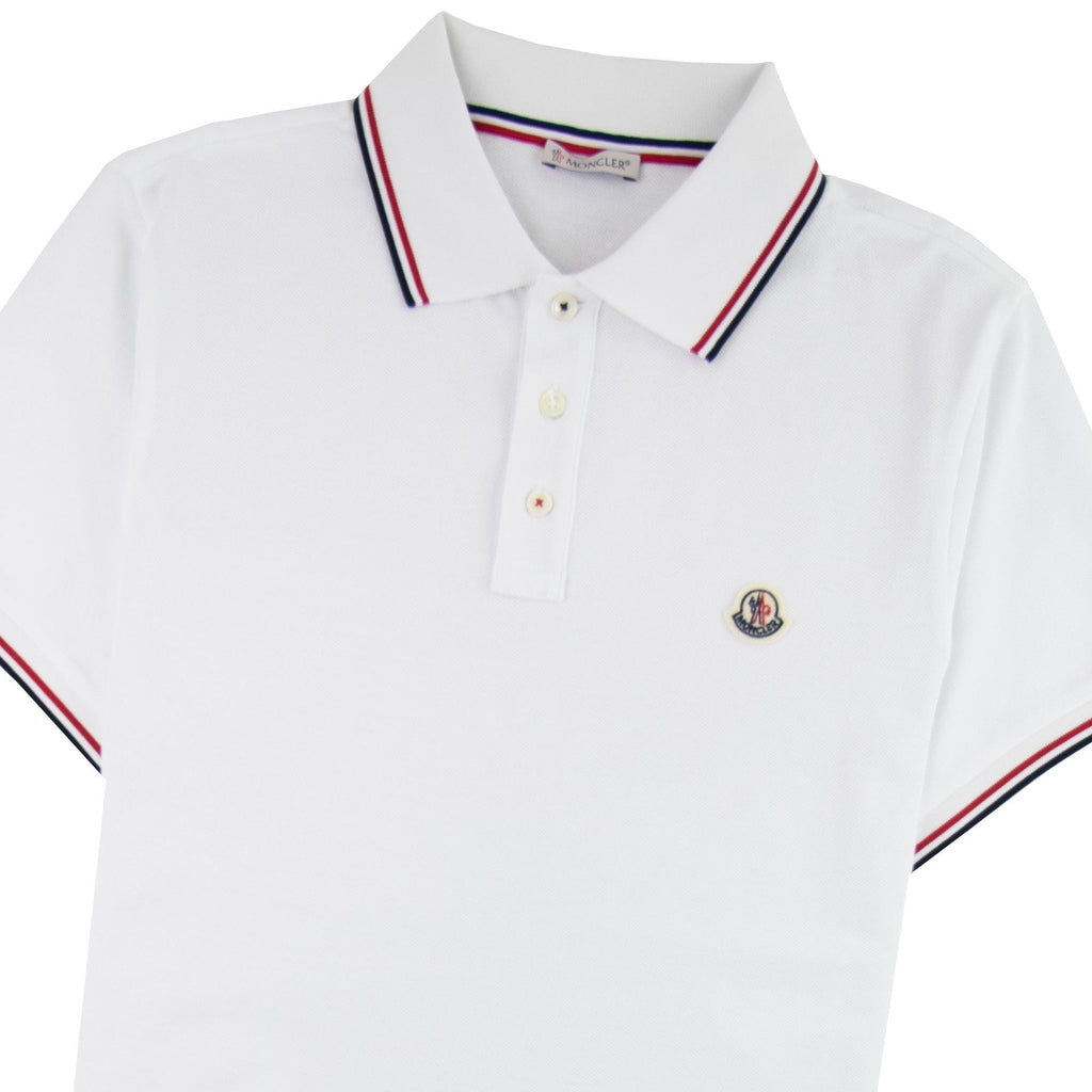 Moncler Maglia Polo Manica Corta White 001