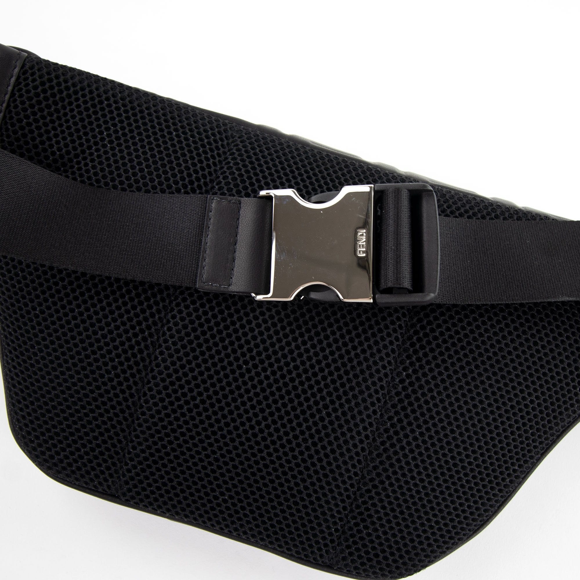 Fendi Nappa Leather FF Logo Belt Bag Black