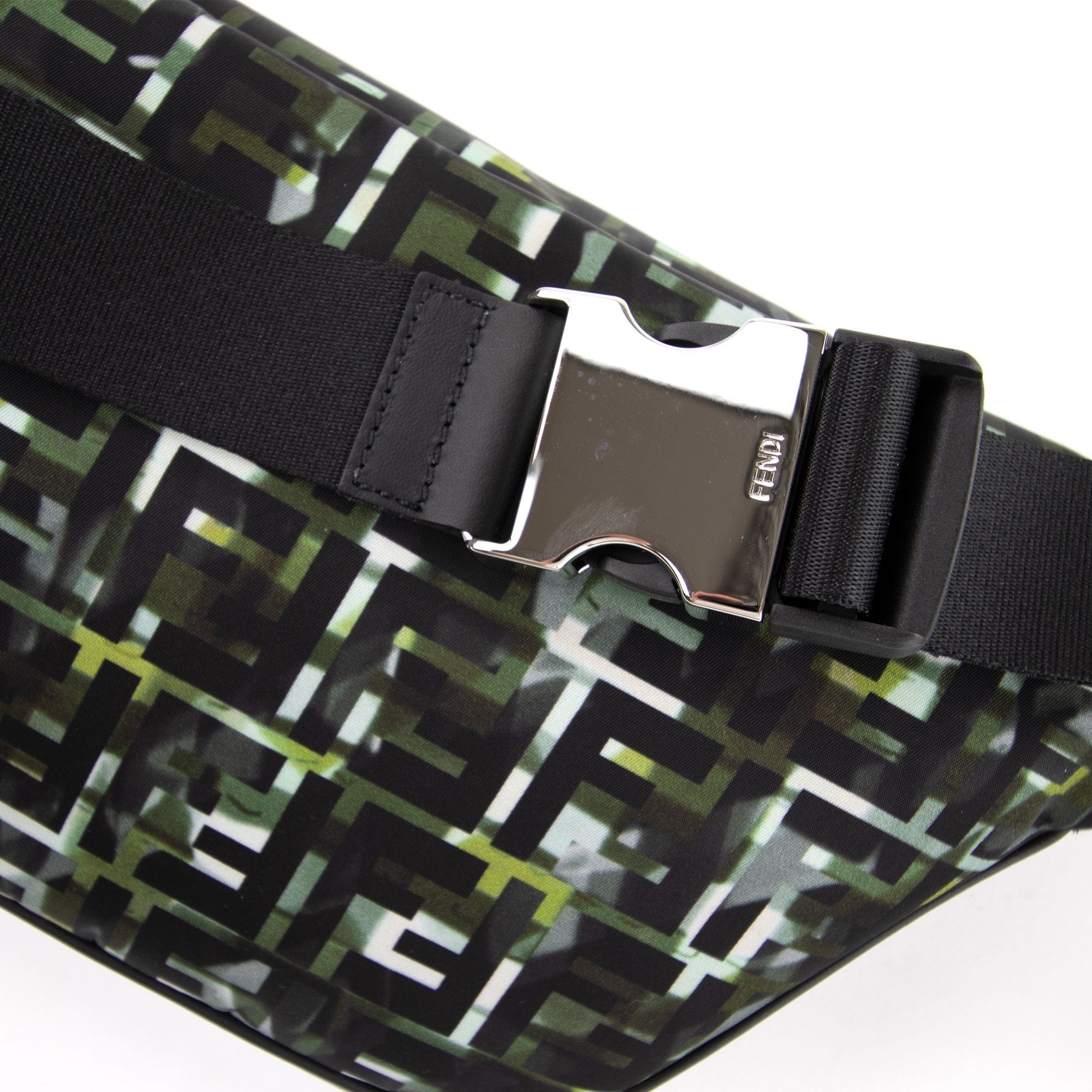 Fendi Camouflage FF Logo Cross Body Bag Green