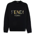 Fendi Logo Cashmere Applique Sweatshirt